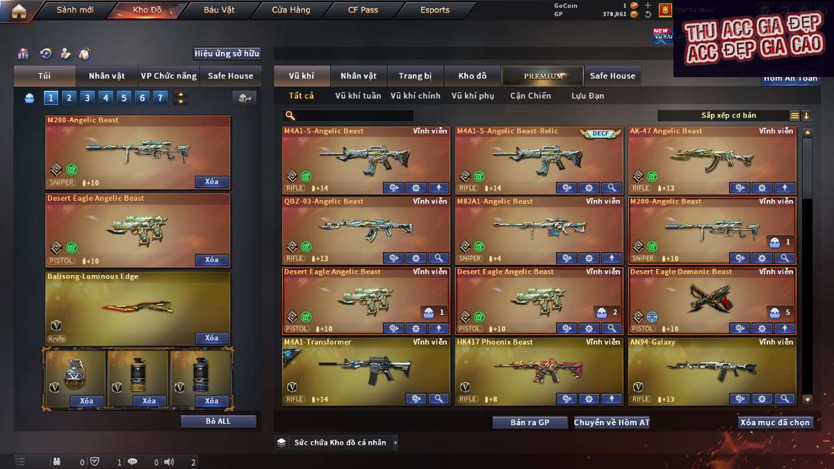 shop acc cf uy tin gia re